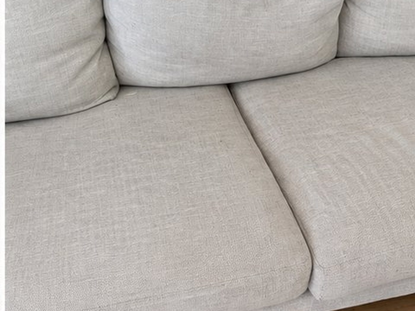 Sofa upholstery after cleaning